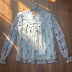 Zara Lace floral blouse